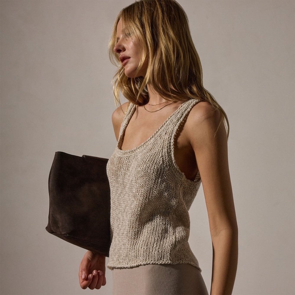 James Perse cotton linen tank natural size 1 (small)